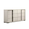 Queen Bedroom Set | White Wash & Chrome | 4 Piece Set with Chest | Dresser | & Nightst&