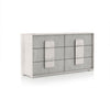 Queen Bedroom Set | White Wash & Stone Gray | 4 Piece Set with Chest | Dresser | & Nightst&
