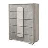 Queen Bedroom Set | White Wash & Stone Gray | 4 Piece Set with Chest | Dresser | & Nightst&