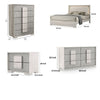 Queen Bedroom Set | White Wash & Stone Gray | 4 Piece Set with Chest | Dresser | & Nightst&