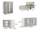 Queen Bedroom Set | White Wash & Stone Gray | 4 Piece Set with Chest | Dresser | & Nightst&