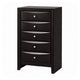 Queen Bedroom Set | Black & Nickel | 4 Piece Set with Chest | Dresser | & Nightst&