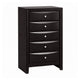 Queen Bedroom Set | Black & Nickel | 4 Piece Set with Chest | Dresser | & Nightst&