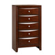 Queen Bedroom Set | Dark Cherry | Cherry Brown | & Nickel | 4 Piece Set with Chest | Dresser | & Nightst&