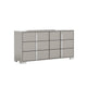 Queen Bedroom Set | Light Taupe | Taupe Gray | & Chrome Silver | 4 Piece Set with Chest | Dresser | & Nightst&