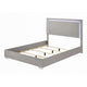 Queen Bedroom Set | Light Taupe | Taupe Gray | & Chrome Silver | 4 Piece Set with Chest | Dresser | & Nightst&