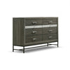 Queen Bedroom Set | Gray | Silver | & Black | 4 Piece Set with Chest | Dresser | & Nightst&
