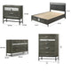 Queen Bedroom Set | Gray | Silver | & Black | 4 Piece Set with Chest | Dresser | & Nightst&