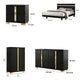 Queen Bedroom Set | Black & Gold | 4 Piece Set with Chest | Dresser | & Nightst&