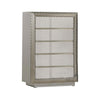 Queen Bedroom Set | Gray & Silver | 4 Piece Set with Chest | Dresser | & Nightst&