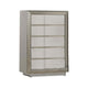 Queen Bedroom Set | Gray & Silver | 4 Piece Set with Chest | Dresser | & Nightst&