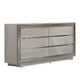 Queen Bedroom Set | Gray & Silver | 4 Piece Set with Chest | Dresser | & Nightst&