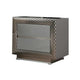 Queen Bedroom Set | Gray & Silver | 4 Piece Set with Chest | Dresser | & Nightst&