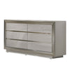 Queen Bedroom Set | Gray & Silver | 4 Piece Set with Chest | Dresser | & Nightst&