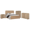 Queen Bedroom Set | Natural Brown | 4 Piece Set with Chest | Dresser | & Nightst&