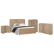 Queen Bedroom Set | Natural Brown | 4 Piece Set with Chest | Dresser | & Nightst&