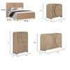 Queen Bedroom Set | Natural Brown | 4 Piece Set with Chest | Dresser | & Nightst&