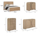 Queen Bedroom Set | Natural Brown | 4 Piece Set with Chest | Dresser | & Nightst&