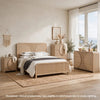 Queen Bedroom Set | Natural Brown | 4 Piece Set with Chest | Dresser | & Nightst&