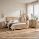 Queen Bedroom Set | Natural Brown | 4 Piece Set with Chest | Dresser | & Nightst&