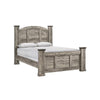 King Bedroom Set | Light Gray | Dark Brown | Black Wood | 2 Piece Set with Nightst&