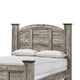 King Bedroom Set, Light Gray, Dark Brown, Black Wood, 3 Piece Set with 2 Nightstands
