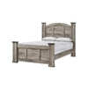 Queen Bedroom Set, Light Gray, Dark Brown, Black Wood, 3 Piece Set with 2 Nightstands