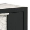 King Bedroom Set | Black | White | Silver Wood | 3 Piece Set with 2 Nightst&s