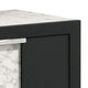 King Bedroom Set | Black | White | Silver Wood | 3 Piece Set with 2 Nightst&s
