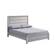 Full Bedroom Set | Driftwood Gray | Cream | Black Wood | 2 Piece Set with Nightst&
