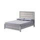 Full Bedroom Set | Driftwood Gray | Cream | Black Wood | 2 Piece Set with Nightst&