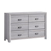 Full Bedroom Set | Driftwood Gray | Cream | Black Wood | 3 Piece Set with Nightst& & Dresser