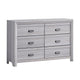 Full Bedroom Set | Driftwood Gray | Cream | Black Wood | 3 Piece Set with Nightst& & Dresser