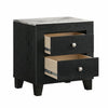 Queen Bedroom Set | Black | White | Chrome Wood | 3 Piece Set with 2 Nightst&s