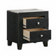 Queen Bedroom Set | Black | White | Chrome Wood | 3 Piece Set with 2 Nightst&s