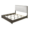 Queen Bedroom Set | Dark Brown | Cream White | Silver Wood | 3 Piece Set with 2 Nightst&s