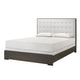 Queen Bedroom Set | Dark Brown | Cream White | Silver Wood | 3 Piece Set with 2 Nightst&s