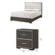 Queen Bedroom Set | Dark Brown | Cream White | Silver Wood | 3 Piece Set with 2 Nightst&s