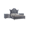 King Bedroom Set | Gray Wood | 3 Piece Set with 2 Nightst&s