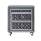 King Bedroom Set | Gray Wood | 3 Piece Set with 2 Nightst&s