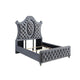 King Bedroom Set | Gray Wood | 3 Piece Set with 2 Nightst&s