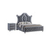 King Bedroom Set | Gray Wood | 2 Piece Set with Nightst&