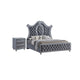 King Bedroom Set | Gray Wood | 2 Piece Set with Nightst&