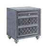 Queen Bedroom Set | Gray Wood | 2 Piece Set with Nightst&
