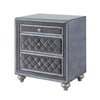 Queen Bedroom Set, Gray Wood, 3 Piece Set with 2 Nightstands