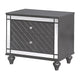 Queen Bedroom Set, Gray, Silver, Clear Wood, 3 Piece Set with 2 Nightstands