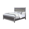 Queen Bedroom Set | Gray | Silver | Clear Wood | 2 Piece Set with Nightst&