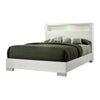 2pc King Bedroom Set | White | Silver Wood | Nightst&