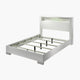 2pc King Bedroom Set | White | Silver Wood | Nightst&