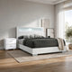 2pc King Bedroom Set | White | Silver Wood | Nightst&